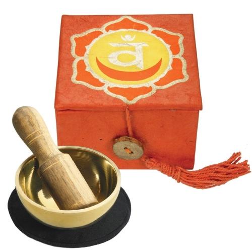 Mini Meditation Bowl Box: 2" Sacral Chakra - DZI (Meditation)