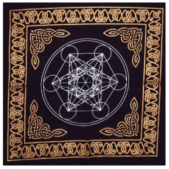 18"x18" Metatrons Cube altar cloth