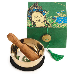 Meditation Bowl Box: 3'' Green Tara - DZI (Meditation)