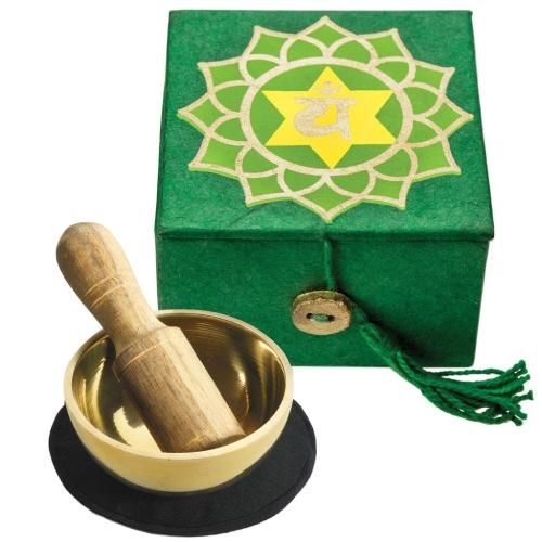 Mini Meditation Bowl Box: 2" Heart Chakra - DZI (Meditation)