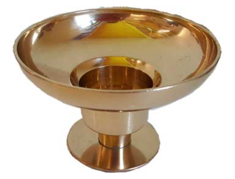 Brass Universal candle holder 4 1/4" dia