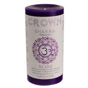 Crown Chakra pillar candle 3" x 6"