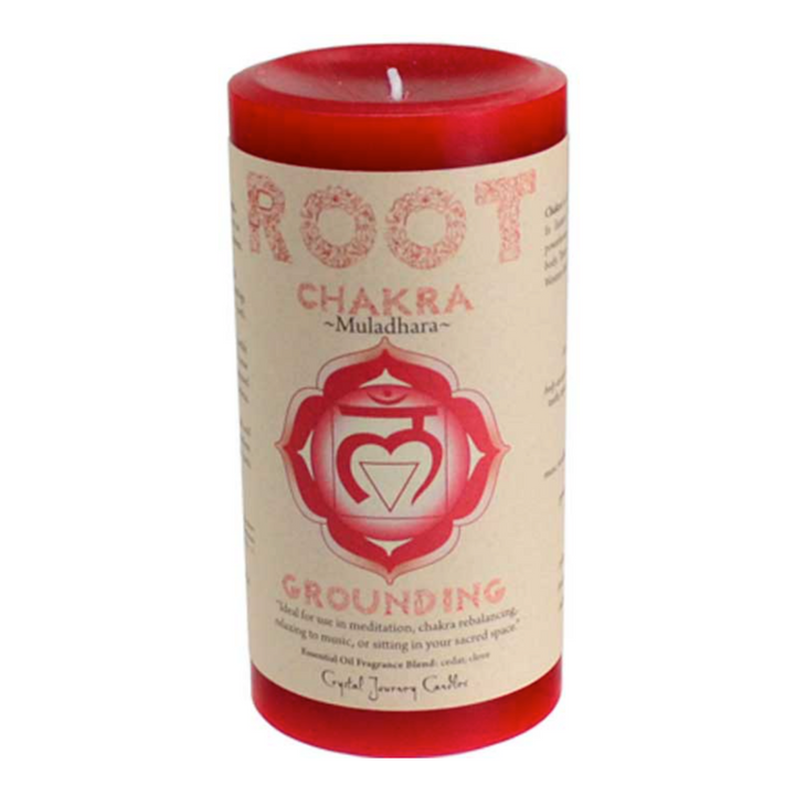 Root Chakra pillar candle 3" x 6"